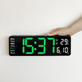 13" Large Digital Clock with Temperature, Date, Auto DST, Night Light, Auto Brightness Dimmer