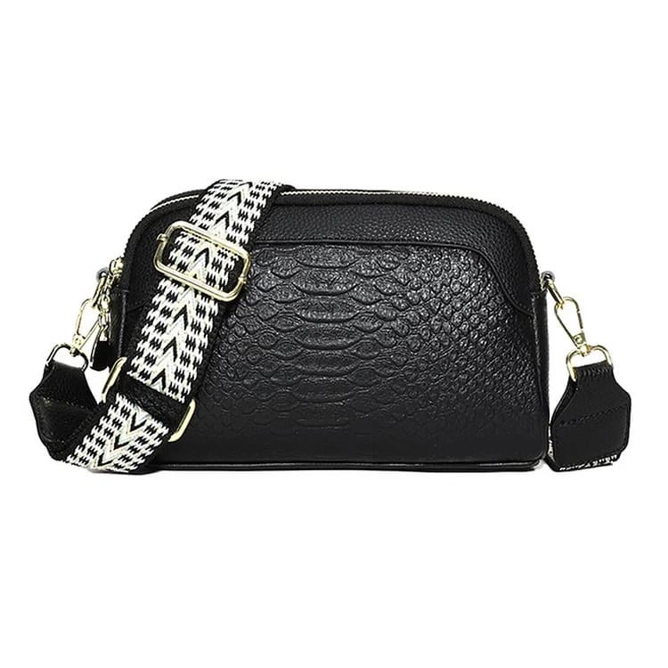 First Layer Cowhide Crossbody Bag Alligator Pattern Women Shoulder Bag for Work
