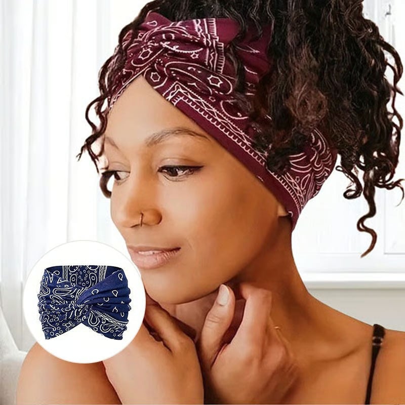 Bohemian style paisley sports headband