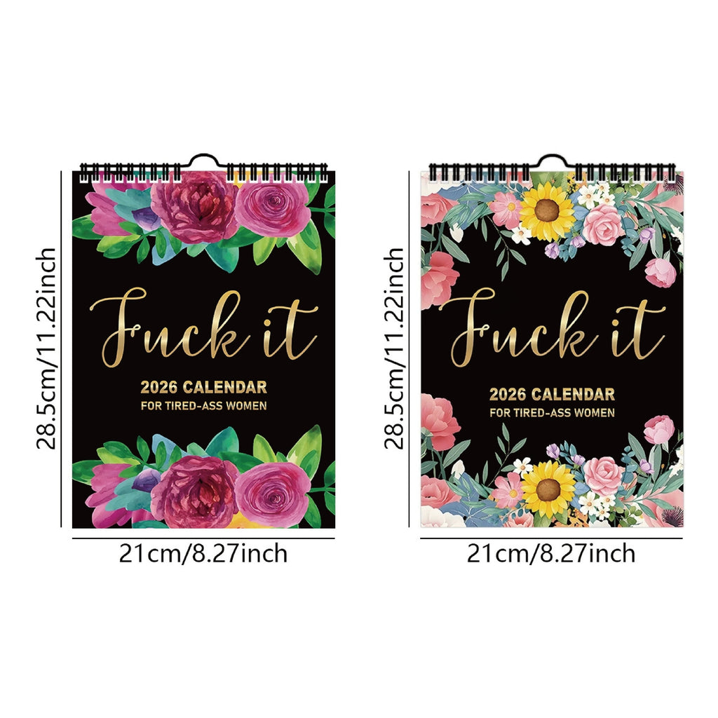 🏆Hot Sale⚡2026 Calendar For Tired-Ass Women - Humorous Daily Planner with Relatable Quotes, Stress-Relief Organizer for Busy Moms, Working Women & Burnout Ladies