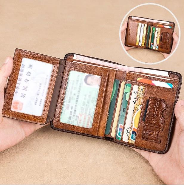 💰Multi-functional RFID Blocking Waterproof Durable Genuine Leather Wallet🎁