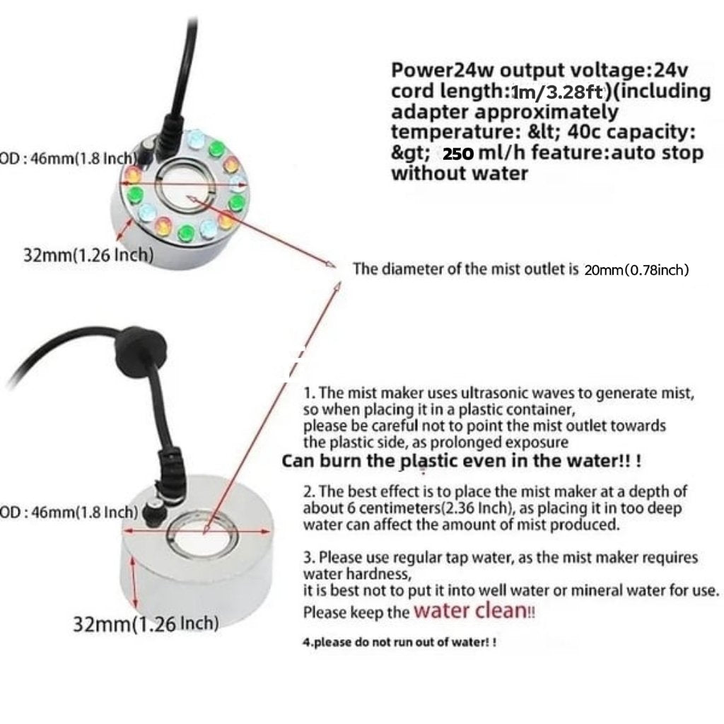 🔥Mist Maker Ultrasonic Fogger – Indoor/outdoor Landscaping