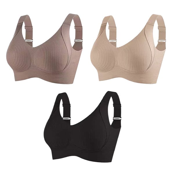 🔥Women's Ribbed  Adjustable Wireless Bra